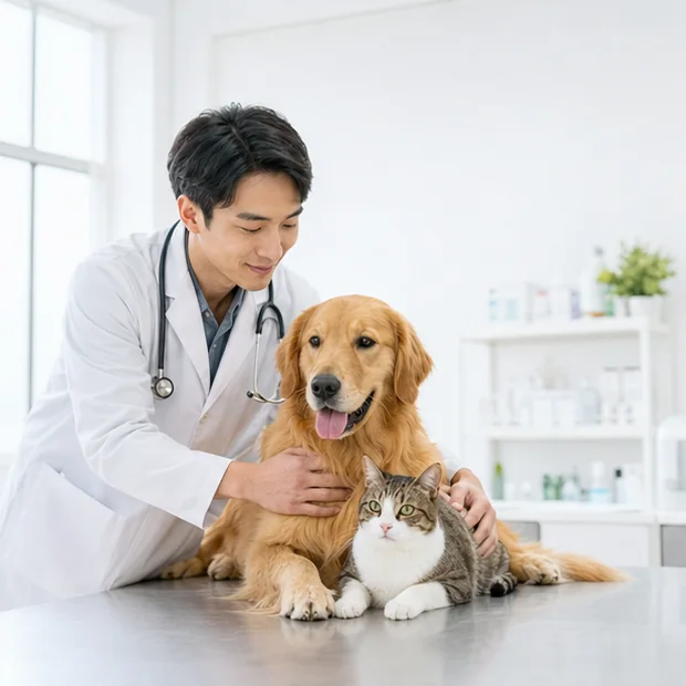 獸醫師與犬貓接受專業健康照護